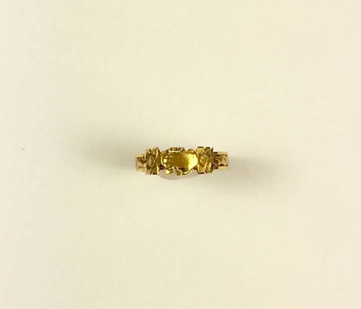 Early 19th century gold gimmel/ fede ring